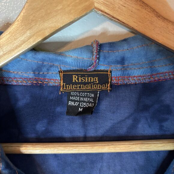 Vintage Y2K Rising International Patchwork Peace Sign Tie Dye Zip Up Hoo… - Picture 4 of 7